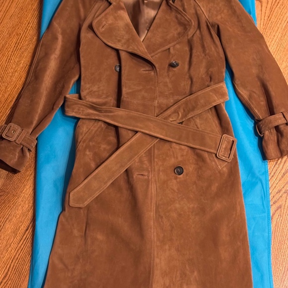 Nili Lotan Suede Trench Coat - Picture 5 of 9
